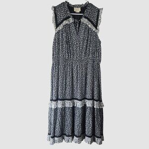 kate spade Black and White Floral Midi Dress